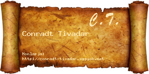 Conradt Tivadar névjegykártya